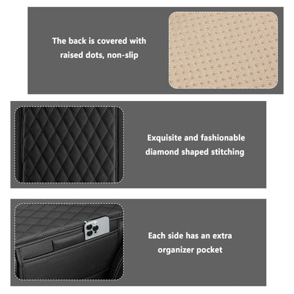 Stacool Car Armrest Cover Cushion Microfiber Leather Black